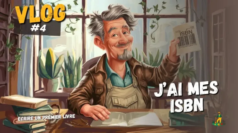 auteur souriant montrant son ISBN, plantes vertes, livre ouvert, style chaleureux et décontracté