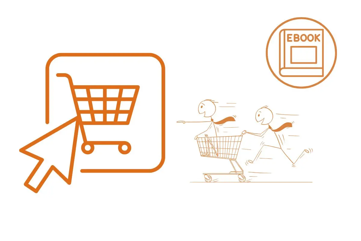 Shopping en ligne ebook - clients dynamiques avec panier course et produits digitaux