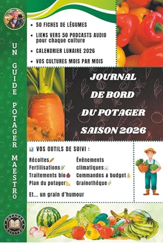 Journal bord potager 2026 couleur Potager Maestro