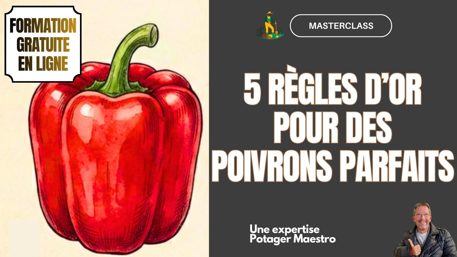 Formation gratuite en ligne Masterclass poivrons Potager Maestro
