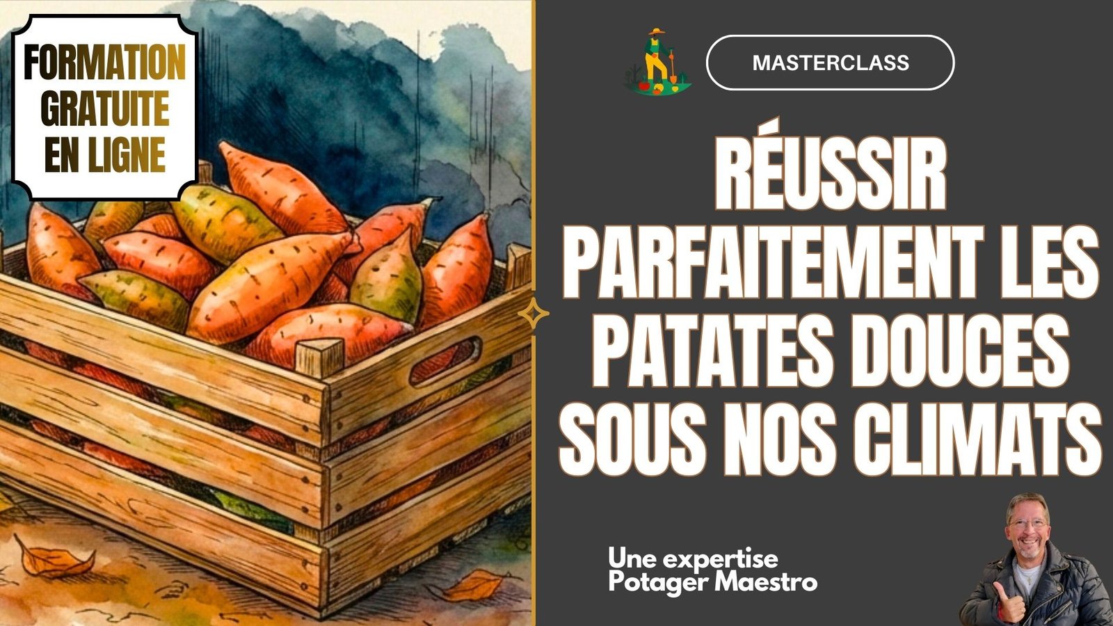 Formation gratuite en ligne Masterclass patate douce Potager Maestro