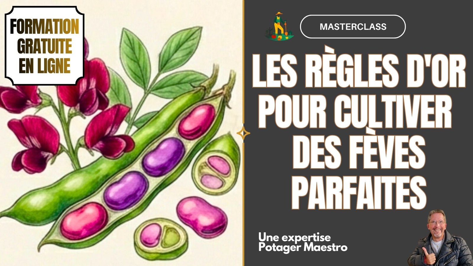 Formation gratuite en ligne Masterclass FEVES Potager Maestro