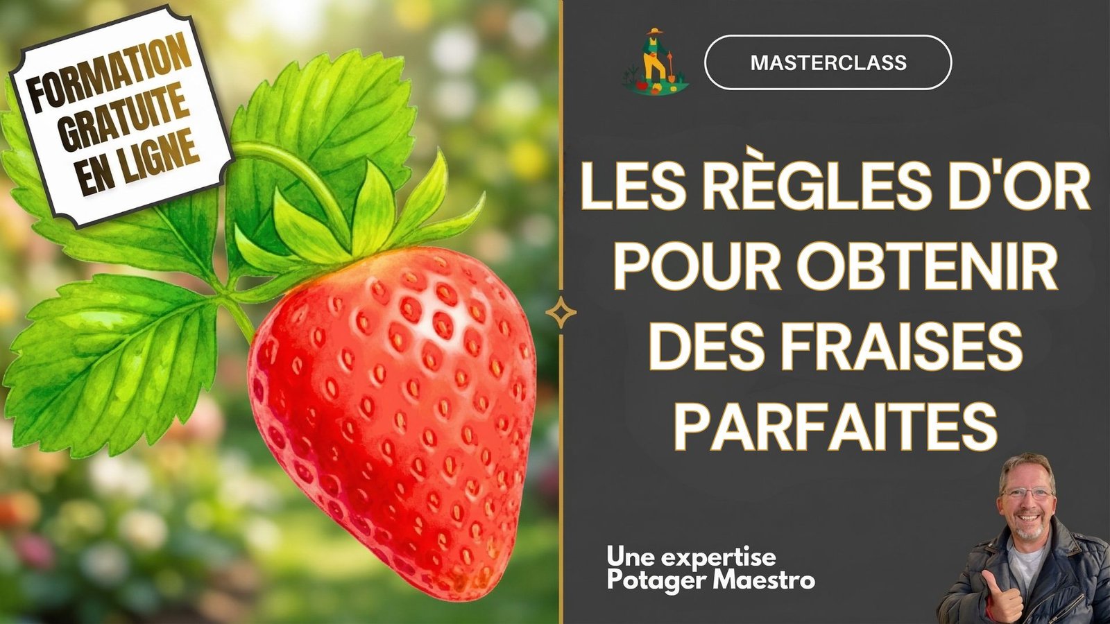 Formation gratuite en ligne Masterclass sur les FRAISES Potager Maestro